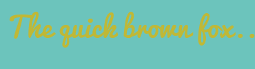 Image with Font Color BFB837 and Background Color 6CC4BC